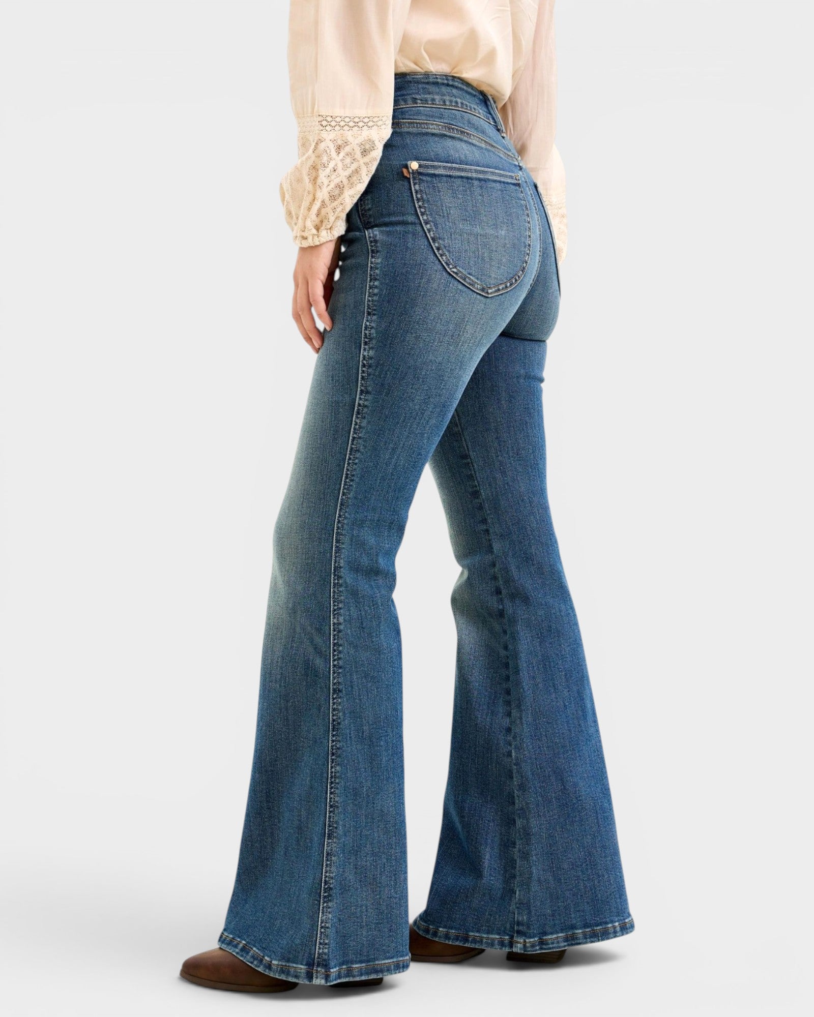 Dark Wash Tummy Control Flare Jeans