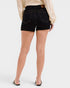 Black Studded Denim Shorts