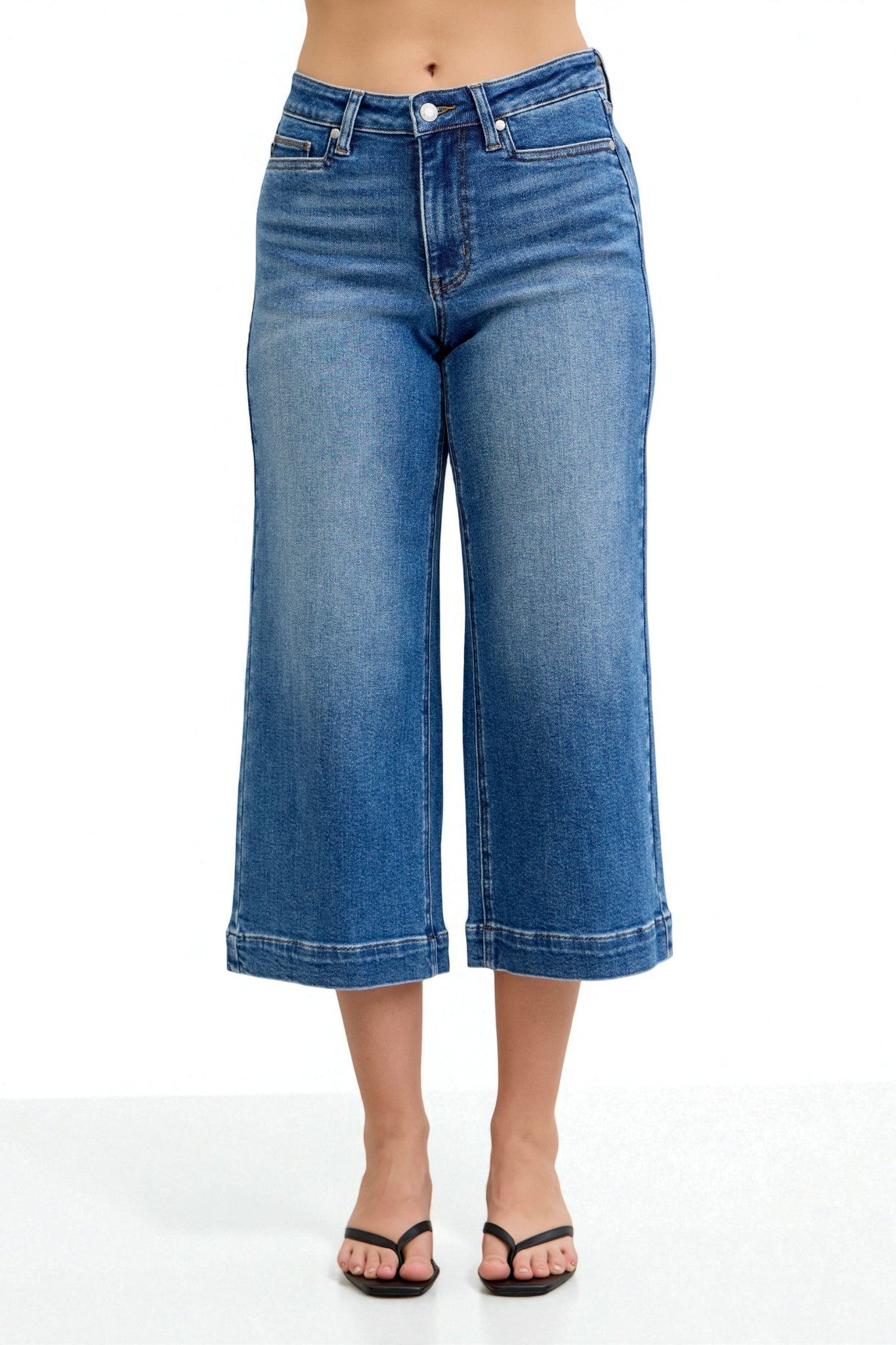 Blue jeans on a white background