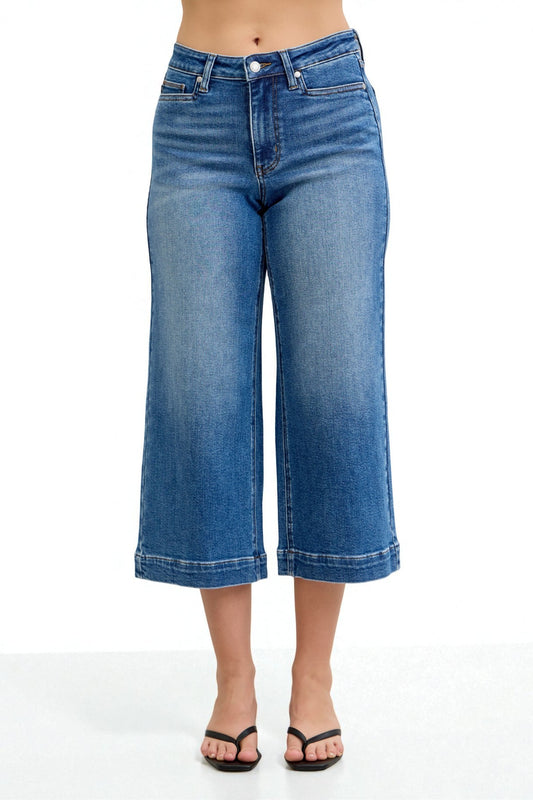 Blue jeans on a white background