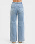Light blue jeans on a white background