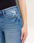 Close-up of blue jeans with a blurred background