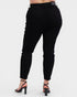 Plus Size Black Vegan Leather Skinny Pants