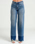 Blue jeans with a white background