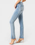 Medium Wash Mid-Rise Split Hem Bootcut Jeans