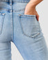 Medium Wash Mid-Rise Split Hem Bootcut Jeans