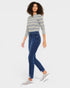 Dark Wash High Rise Slim Straight Jeans
