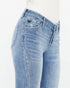 Light blue jeans on a white background