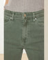 Green pants with a beige background