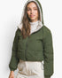 Hunter Green Reversible Sherpa Puffer Jacket