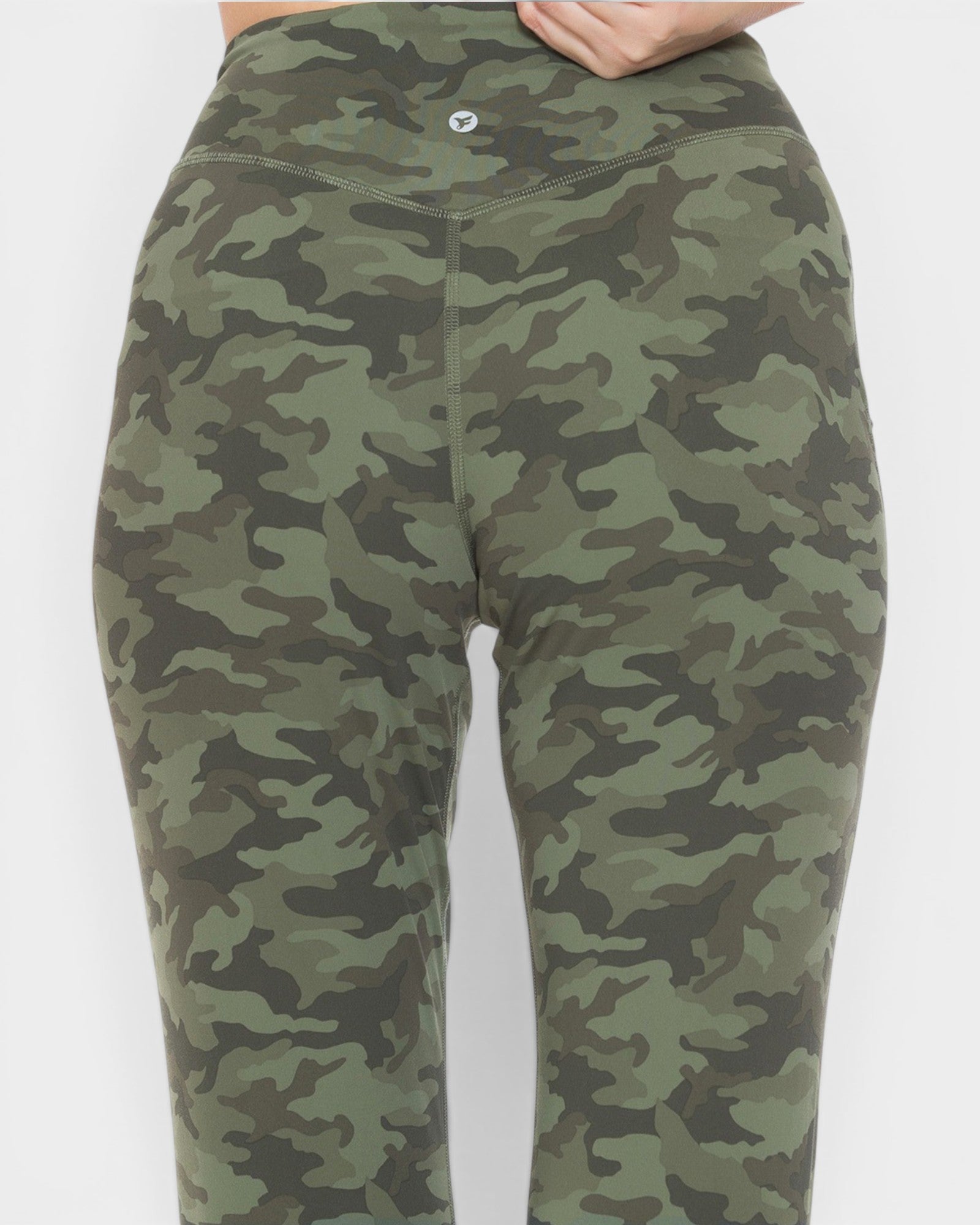 Camouflage leggings on a white background