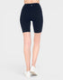 Navy High Waist Pocket Biker Shorts