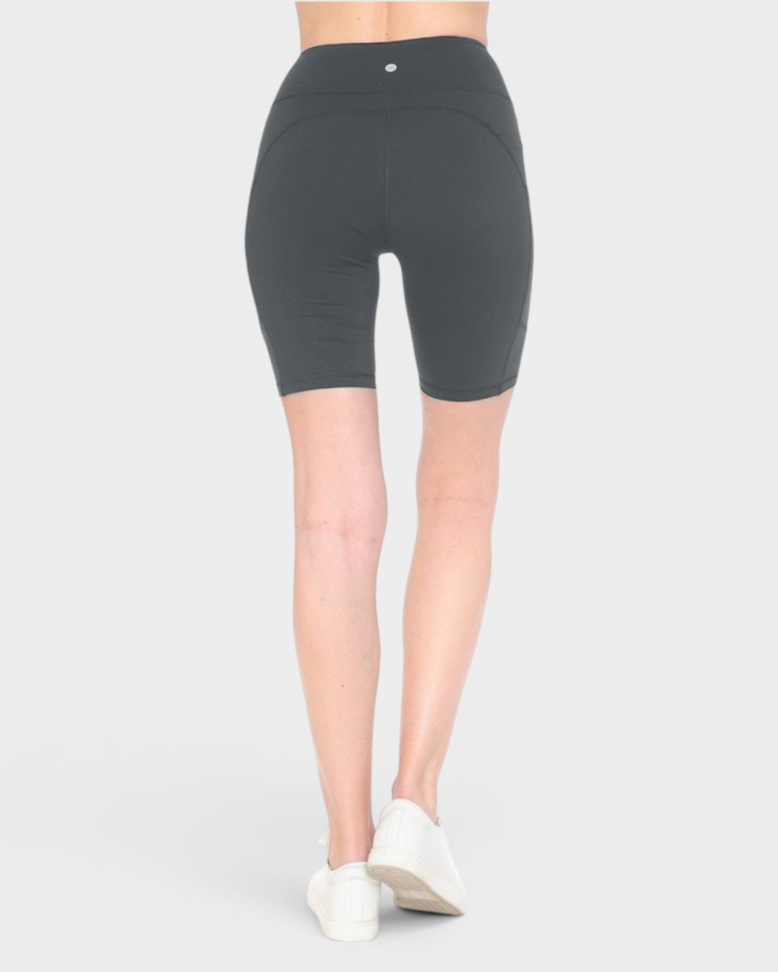 Pantalones cortos deportivos de cintura alta en color carbón