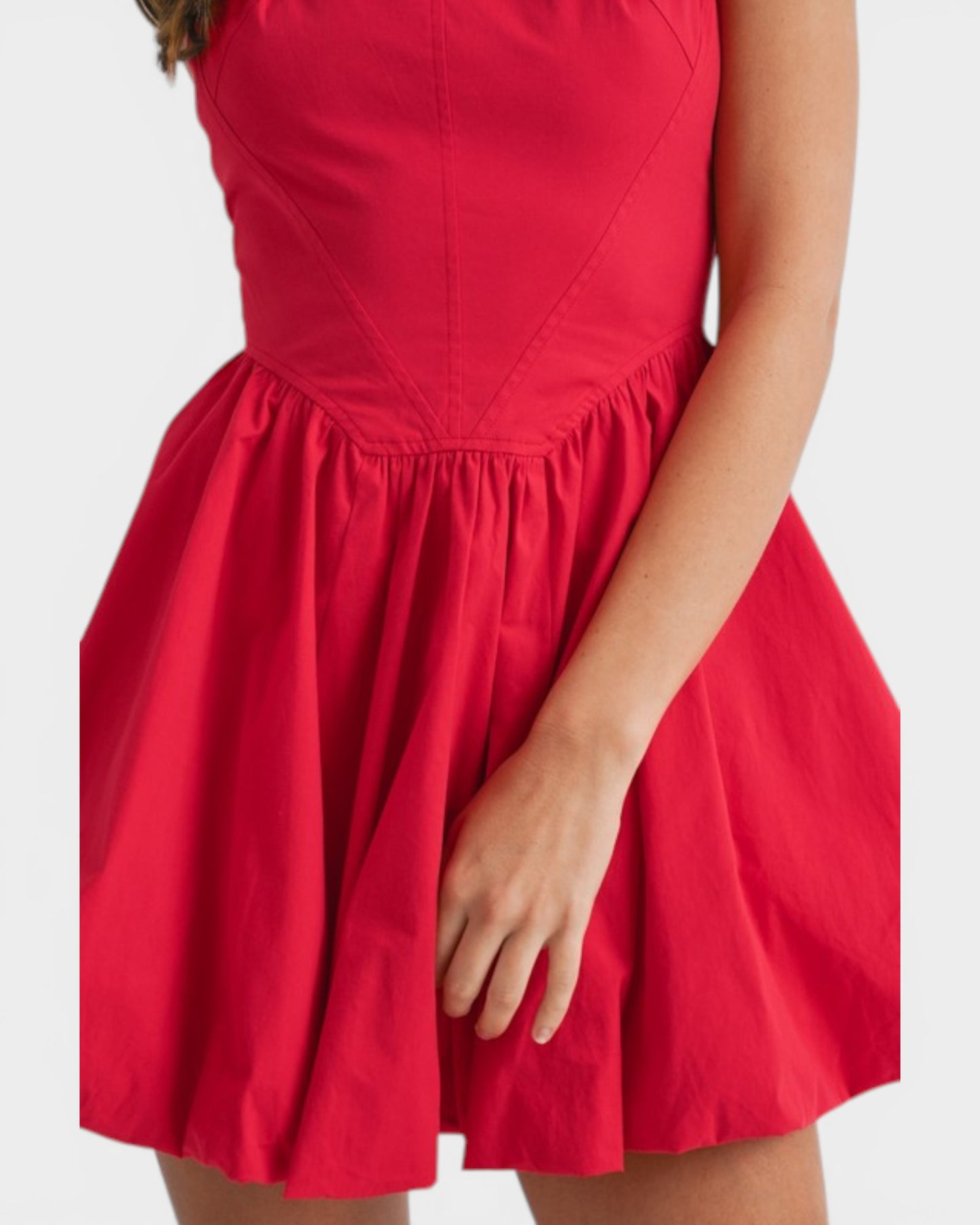 Red dress on a white background