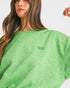 Apple Green Cropped Sweatshirt