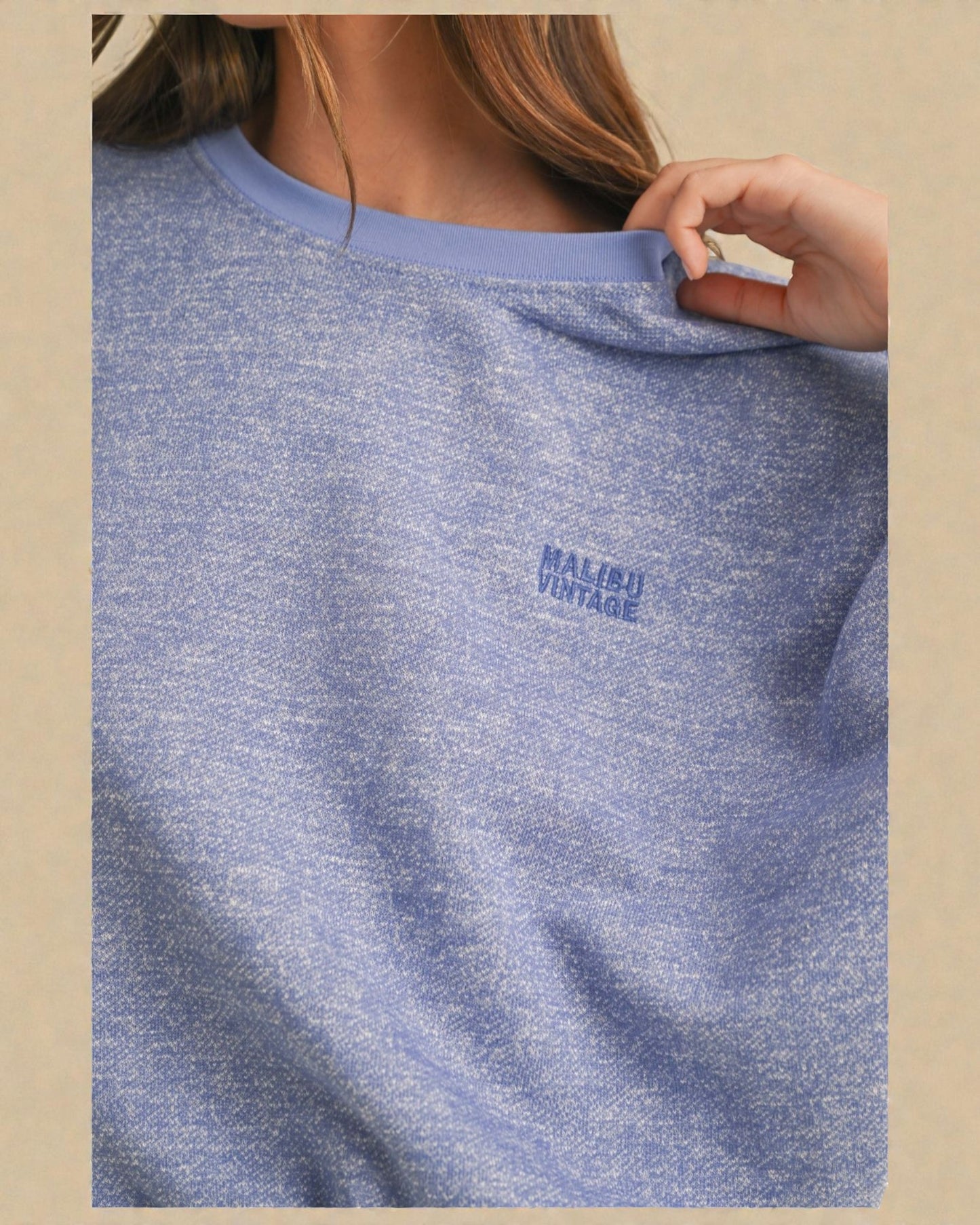 Dusty Periwinkle Cropped Sweatshirt