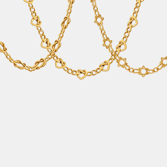 Gold Shapes Link Necklace