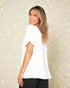 White Swiss Dot Puff Sleeve Blouse