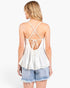 Ivory Crochet Lace Open-Back Cami