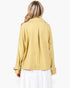 Yellow Double-Breasted Cropped Trench Coat