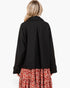 Black Double-Breasted Cropped Trench Coat