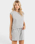 Heather Gray Sleeveless Shorts Set