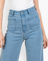 Jean taille haute à jambe large