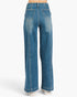 Medium Wash Seamed Wide-Leg Jeans