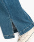 Medium Wash Seamed Wide-Leg Jeans