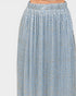 Light Blue Metallic Pleated Midi Skirt