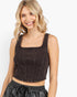 Black Washed Corset Tank