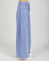 Light blue wide-leg pants on a white background