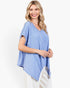 Light Blue Waffle Knit Oversized Top
