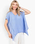 Light Blue Waffle Knit Oversized Top