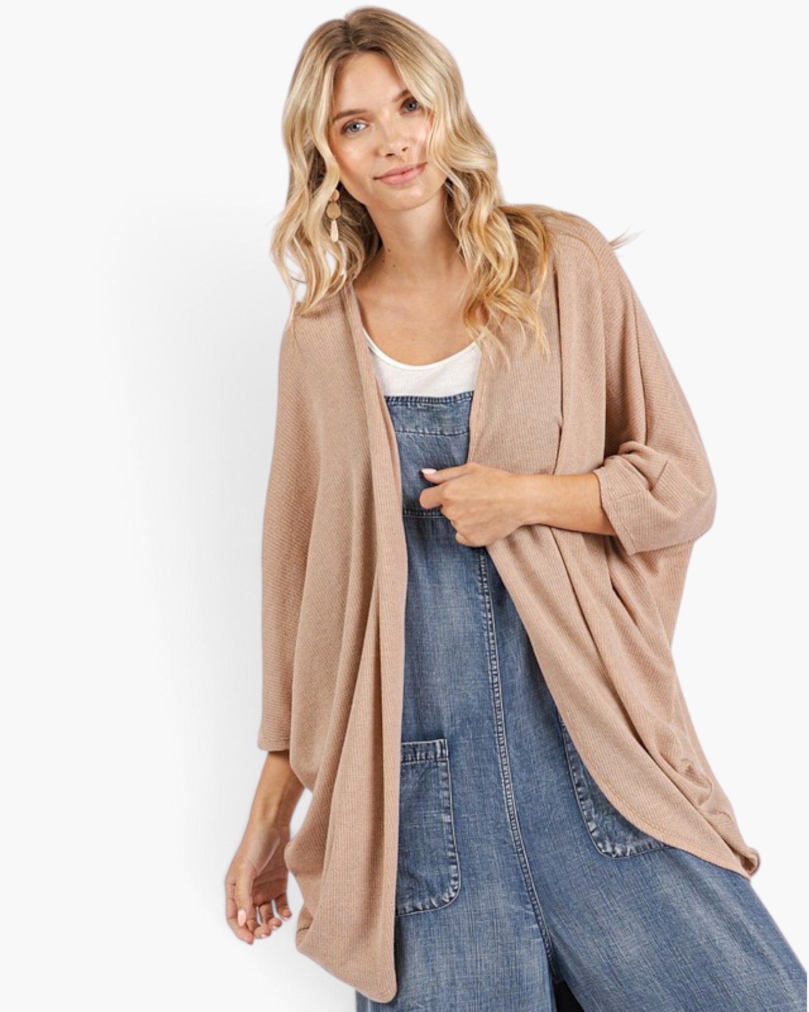 Camel Oversized Cocoon Cardigan