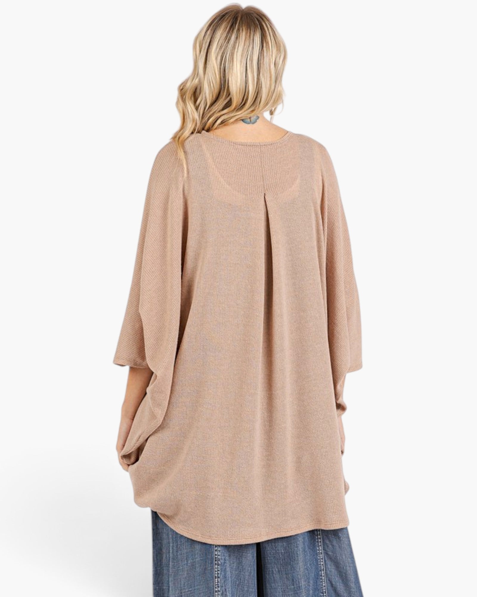 Camel Oversized Cocoon Cardigan