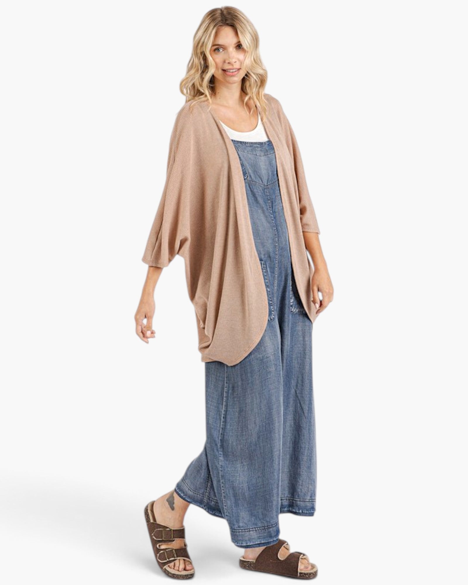Camel Oversized Cocoon Cardigan