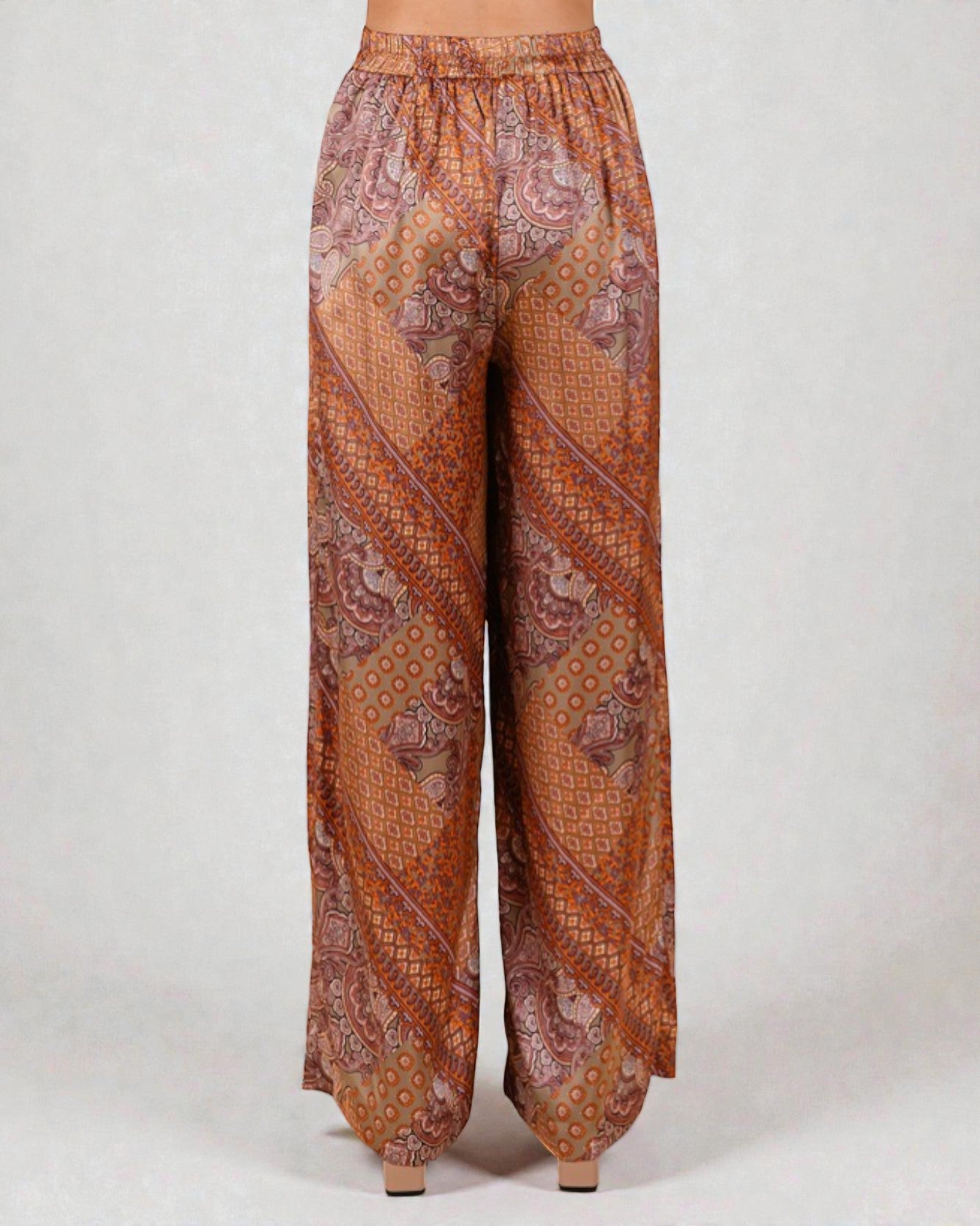 Patterned pants on a white background