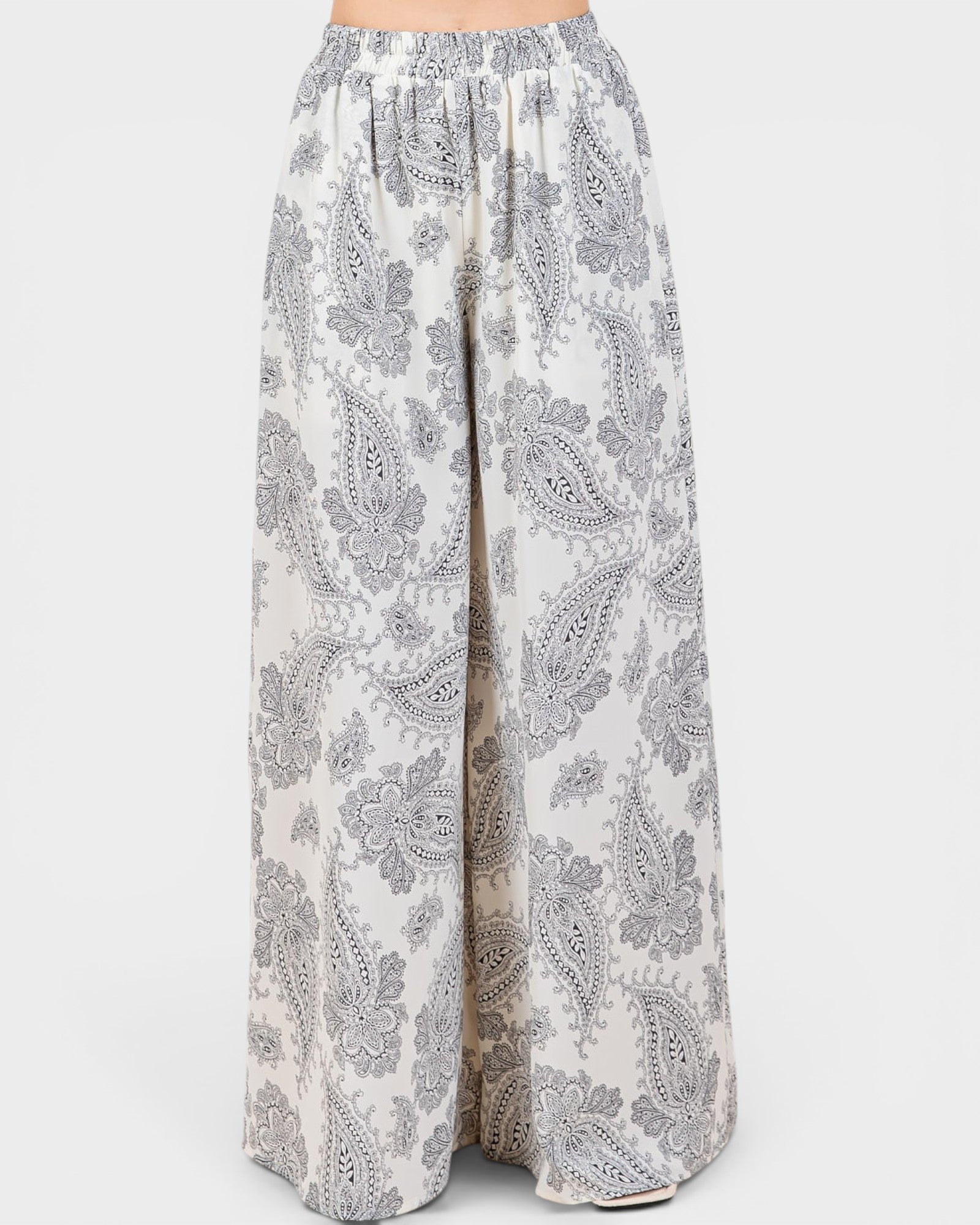 Floral patterned pants on a white background