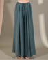 Teal wide-leg pants on a neutral background