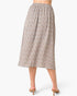 Taupe Geometric Print Flowy Midi Skirt
