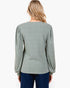 Sage Puff-Sleeve Knit Top