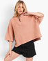 Rosewood Split-Neck Oversized Sweater