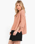 Rosewood Split-Neck Oversized Sweater