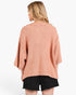 Rosewood Split-Neck Oversized Sweater
