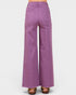 Purple wide-leg jeans on a white background