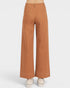 Brown wide-leg pants on a white background