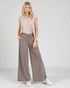 Taupe High-Waist Wide-Leg Lounge Pants