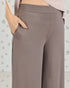 Taupe High-Waist Wide-Leg Lounge Pants