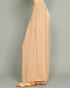 Beige wide-leg pants on a neutral background